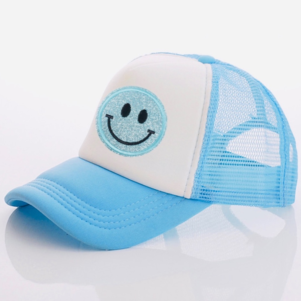 Smiley face trucker hats
